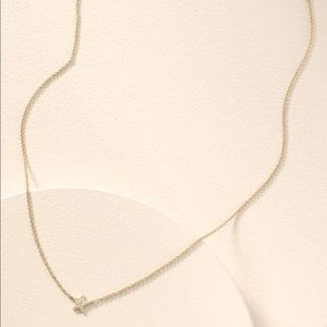 Gold pave star necklace